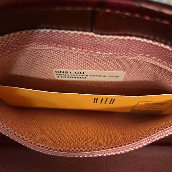 Dooney and Bourne Croc Embossed! Brand New with Tags! Crimson Color! - Picture 6 of 9